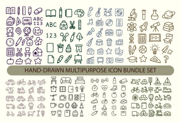 200 Minimalist Doodle Icons for Creative and Practical Use