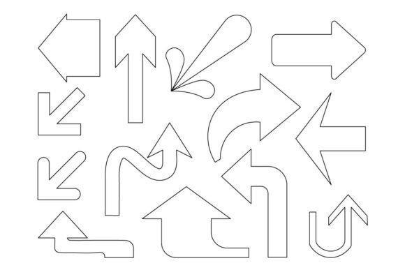 Arrow SVG Bundle Outline Direction Set: Clean, Scalable Icons for Modern Design Workflows