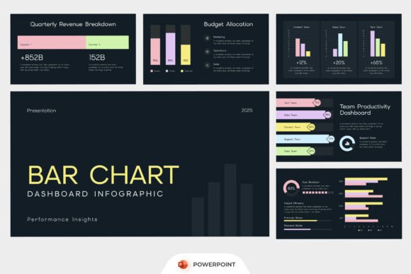 Bar Chart Dashboard PowerPoint