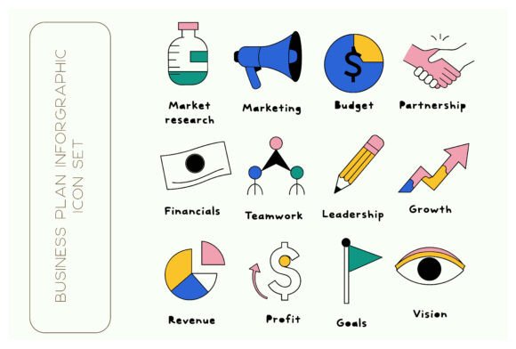 Business Plan Infographic Icon Set