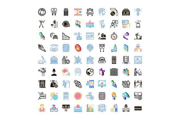 Collection of Diverse Modern Icons and C