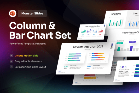 Column Bar Chart PowerPoint Template