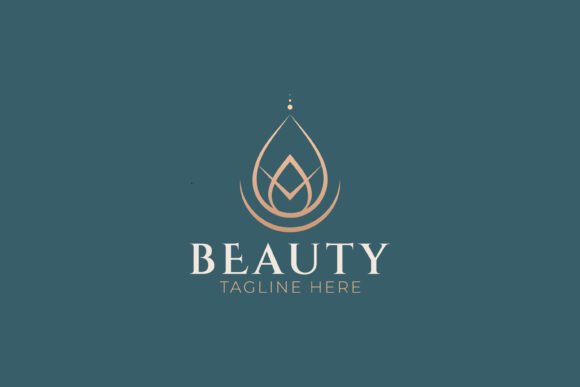 Elegant Lotus Water Drop Beauty Logo: A Symbol of Grace and Modern Elegance