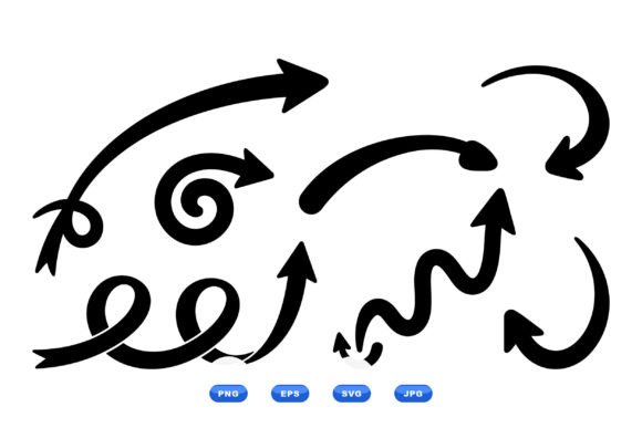Hand Drawn Arrow Clipart Set: Dynamic, Versatile Visual Tools for Modern Designers