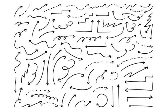Hand Drawn Arrow Doodle Vector Set UI: A Creative Tool for Designers and Content Creators