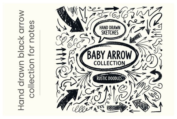 Hand Drawn Black Arrow Collection for Creative Note-Taking and Design Projects
