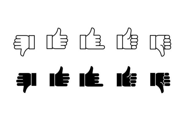 Hand Like and Dislike Gestures Icon: A Versatile Tool for Modern Design
