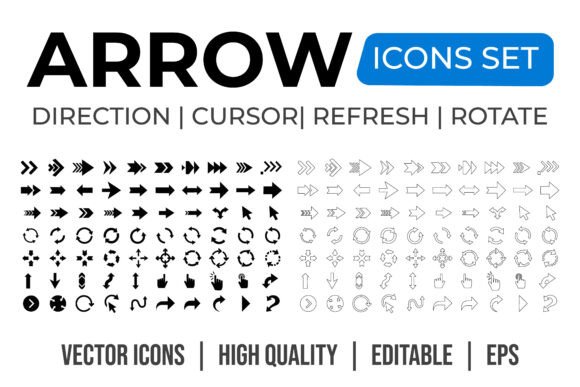 Navigation Arrow Icons Set