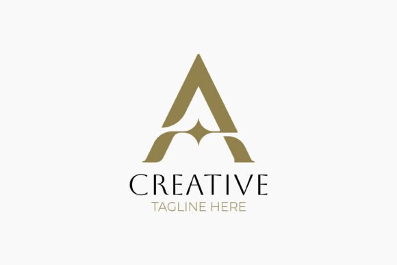 Revitalize Your Corporate Image with Creative Letter A Logo with Star Diamond