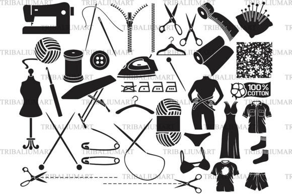 Sewing Icons Set - Tailoring