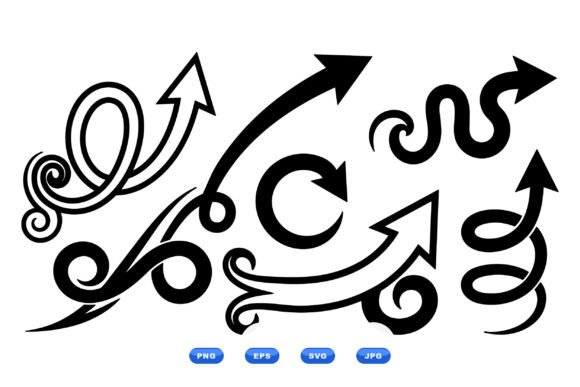 Swirl Arrow Clipart Collection